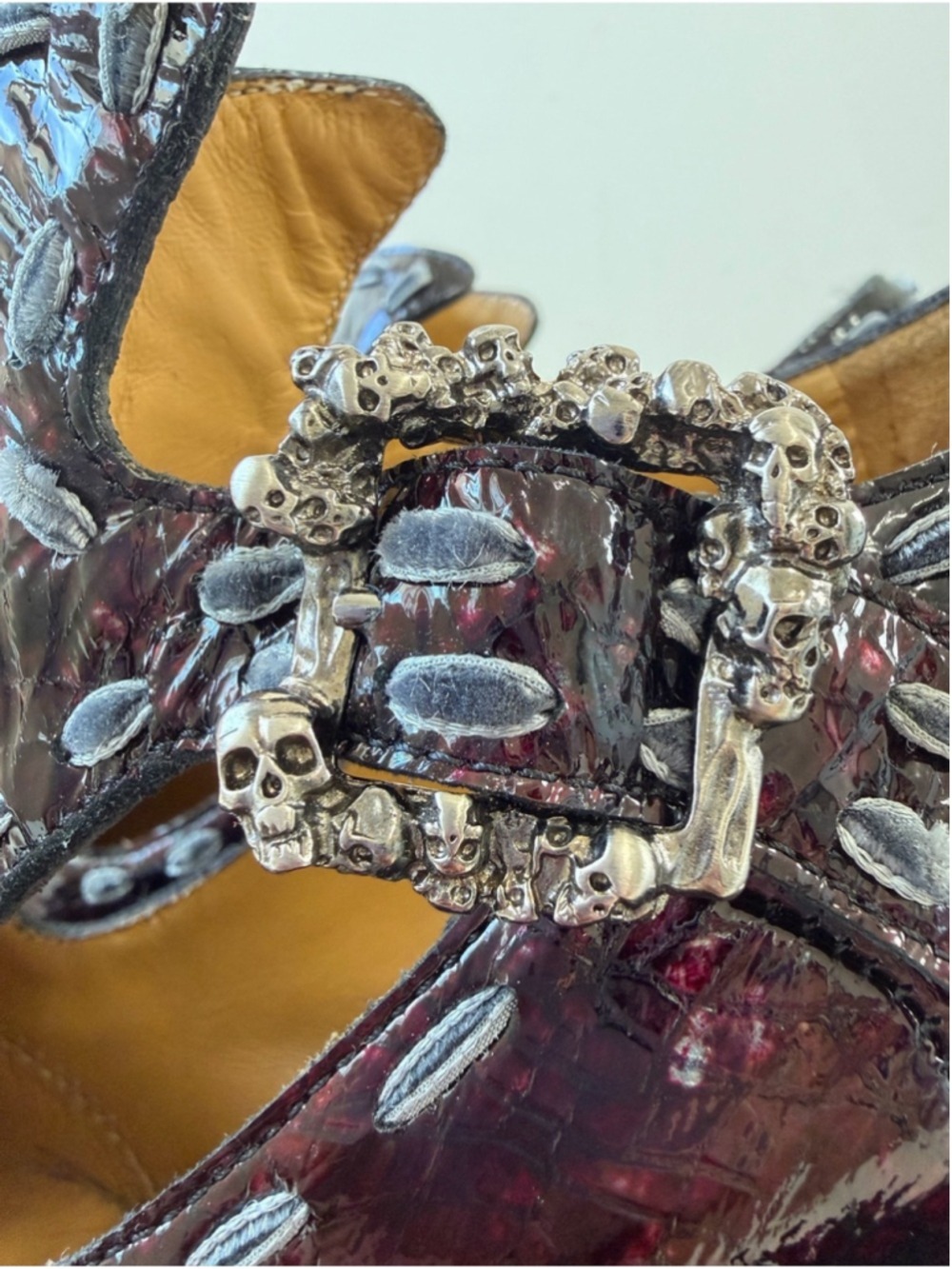 John Fluevog MEGA MUNSTER CLIQUE PLATFORM T-STRAP HEEL size 9 - Picture 3 of 11